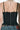 spaghetti strap corset with sheer mesh boned paneling and demi cups