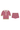 nude-and-pink striped polo with white collar and nude-and-pink striped booty short
