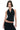 black cowlneck racerback tank