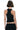 black cowlneck racerback tank