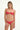 red bikini with laced stitch detailing