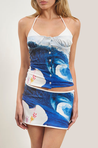 ROXY CASSIE TOP + ELEKTRA SKIRT - WAVE PRINT