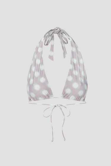 BALI BIKINI TOP - MINT BLURRED DOT