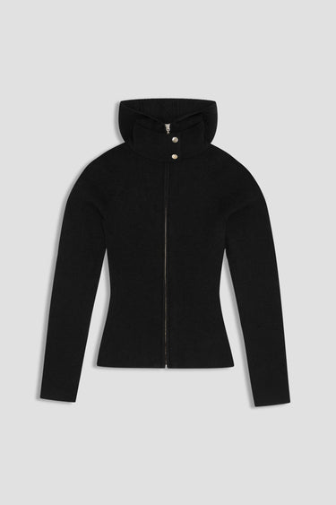 LENA ZIP UP HOODIE - BLACK