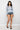 blue stripe long sleeve tshirt with matching bra layered on top