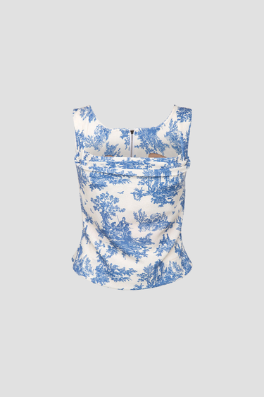 IMOGENE CORSET - BLUE TOILE