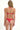 red bikini with laced stitch detailing